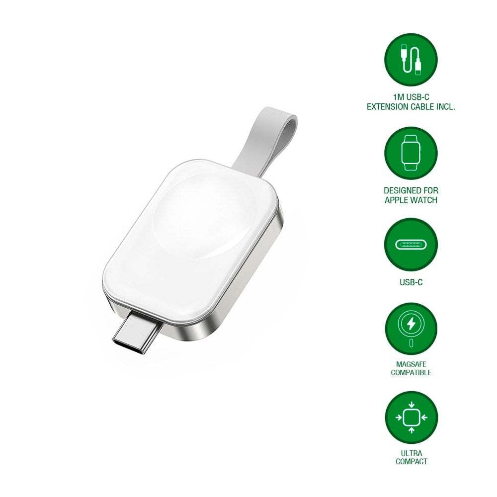 4smarts Wireless Charger for Apple Watch - USB-C - White