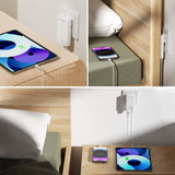 4smarts FlatPlug Slim Dual Wall Charger - 65W / 2x USB-C - White