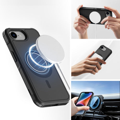 iPhone 16e 4smarts Defend Hybrid Case - MagSafe Compatible - Black