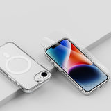 iPhone 16e 4smarts 3-in-1 Premium Starter Set - MagSafe Case, Screen Protector & 20W Wall Charger - Transparent / White