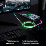 4smarts RGBCord USB-C Cable 60W - 1.5m - Multicolored