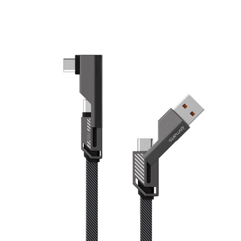 4smarts ComboCord 2-in-1 Right Angled Cable 240W - 1.5m - Grey
