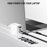 4smarts 100W Wall Charger with 1x USB-A & 2x USB-C – White