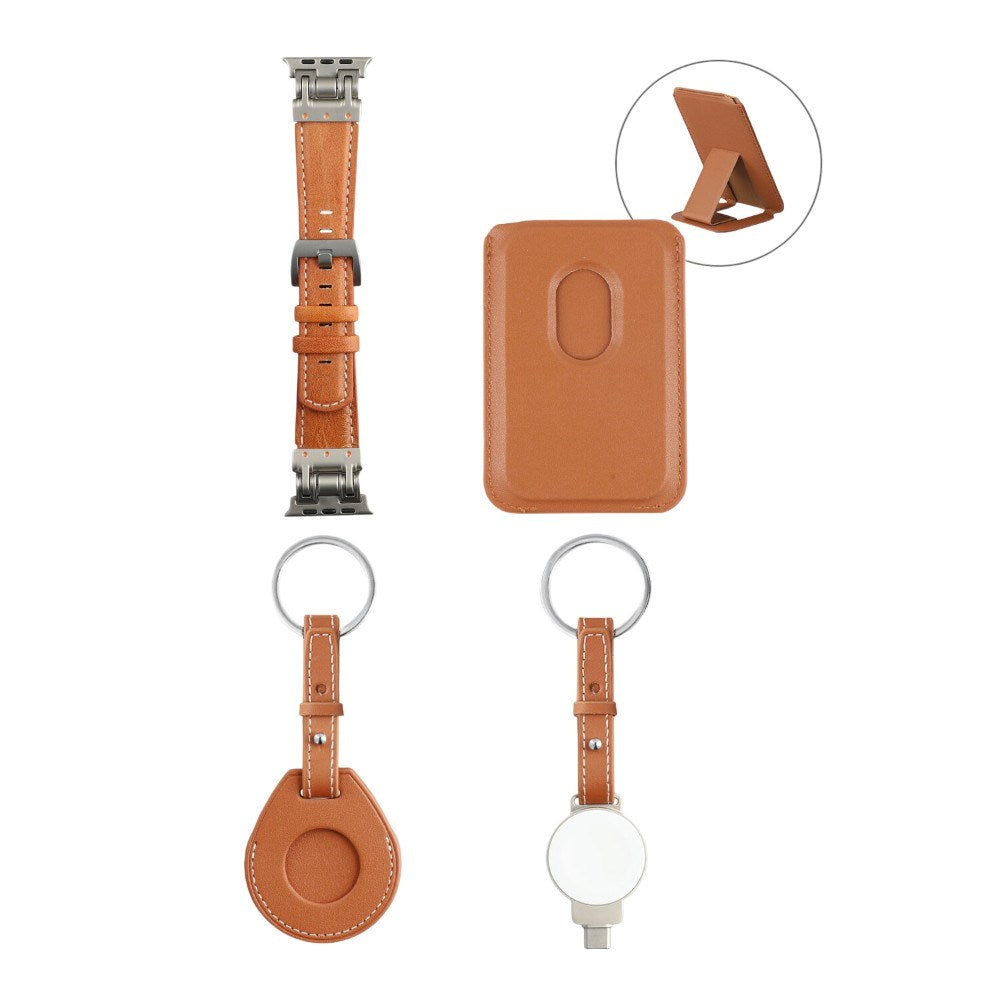 Accessory Set 4 pcs. 4smarts - MagSafe Compatible - Brown