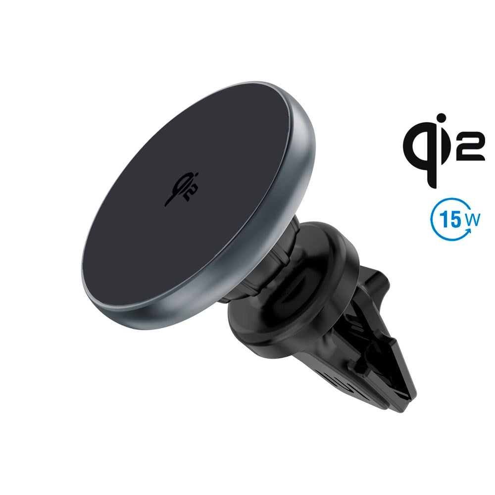 4smarts Qi2 Wireless Car Charger - MagSafe Compatible - Grey