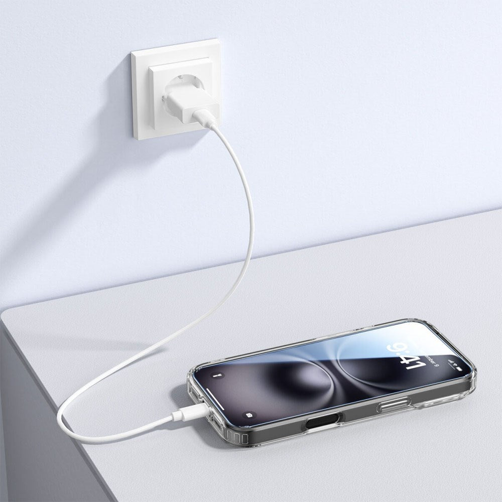 iPhone 17 Pro 4Smarts 3-in-1 Premium Starter Set - MagSafe Case, Screen Protector & 20W Wall Charger - Transparent / White