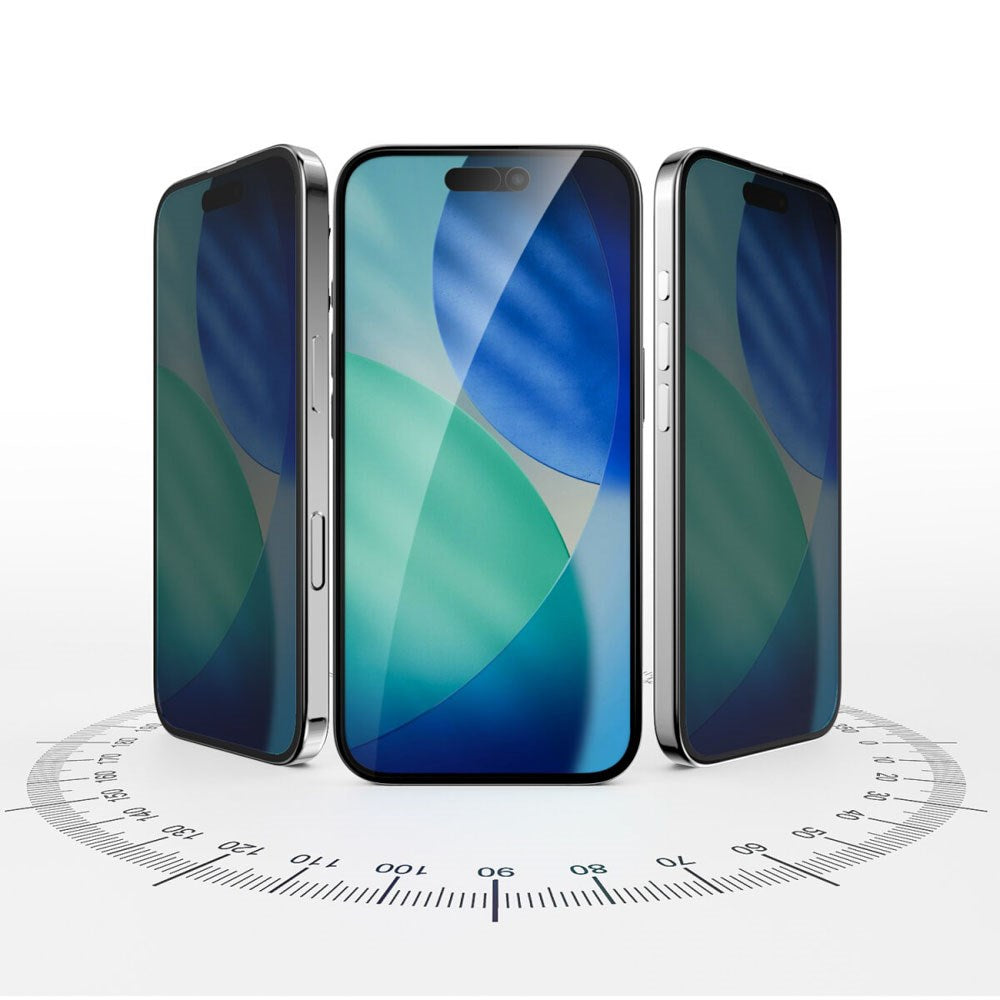 iPhone 17 4Smarts Second Glass Screen Protector with Mounting Frame - Privacy Function - Transparent
