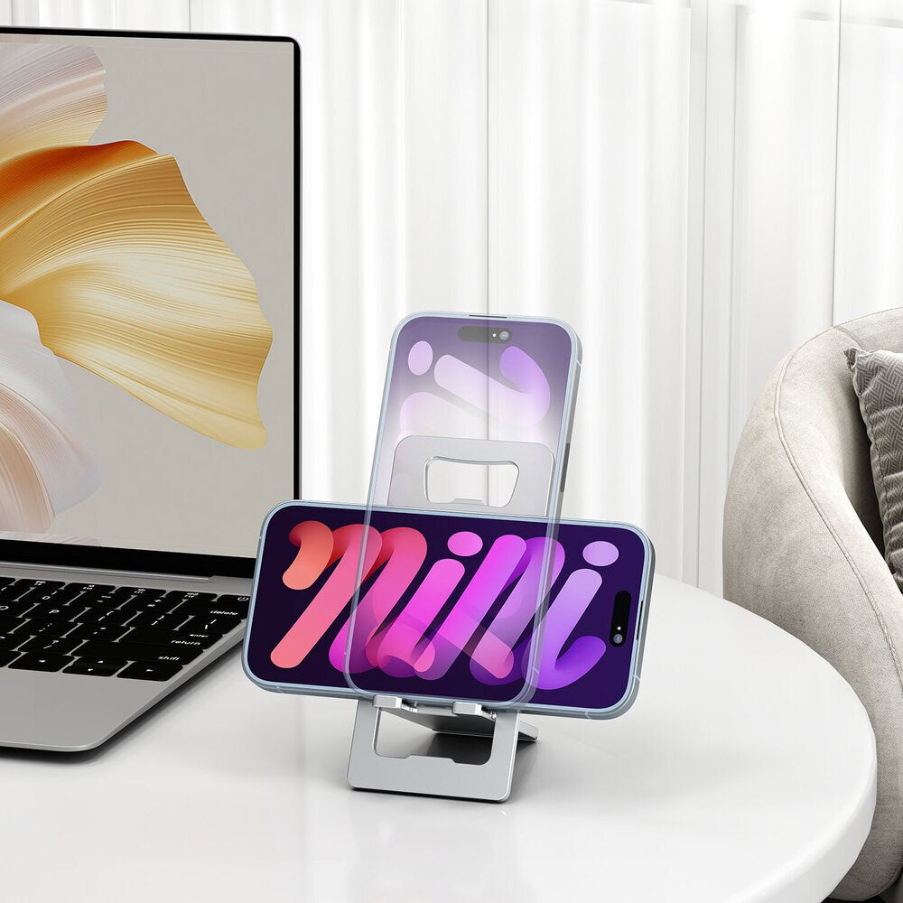 4smarts Stand ErgoFold Foldable Mobile / Tablet Holder for Table - Silver