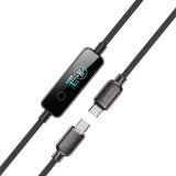 4smarts ScreenCord 240W USB-C to USB-C Cable with Built-in Display - 1.2m - Black