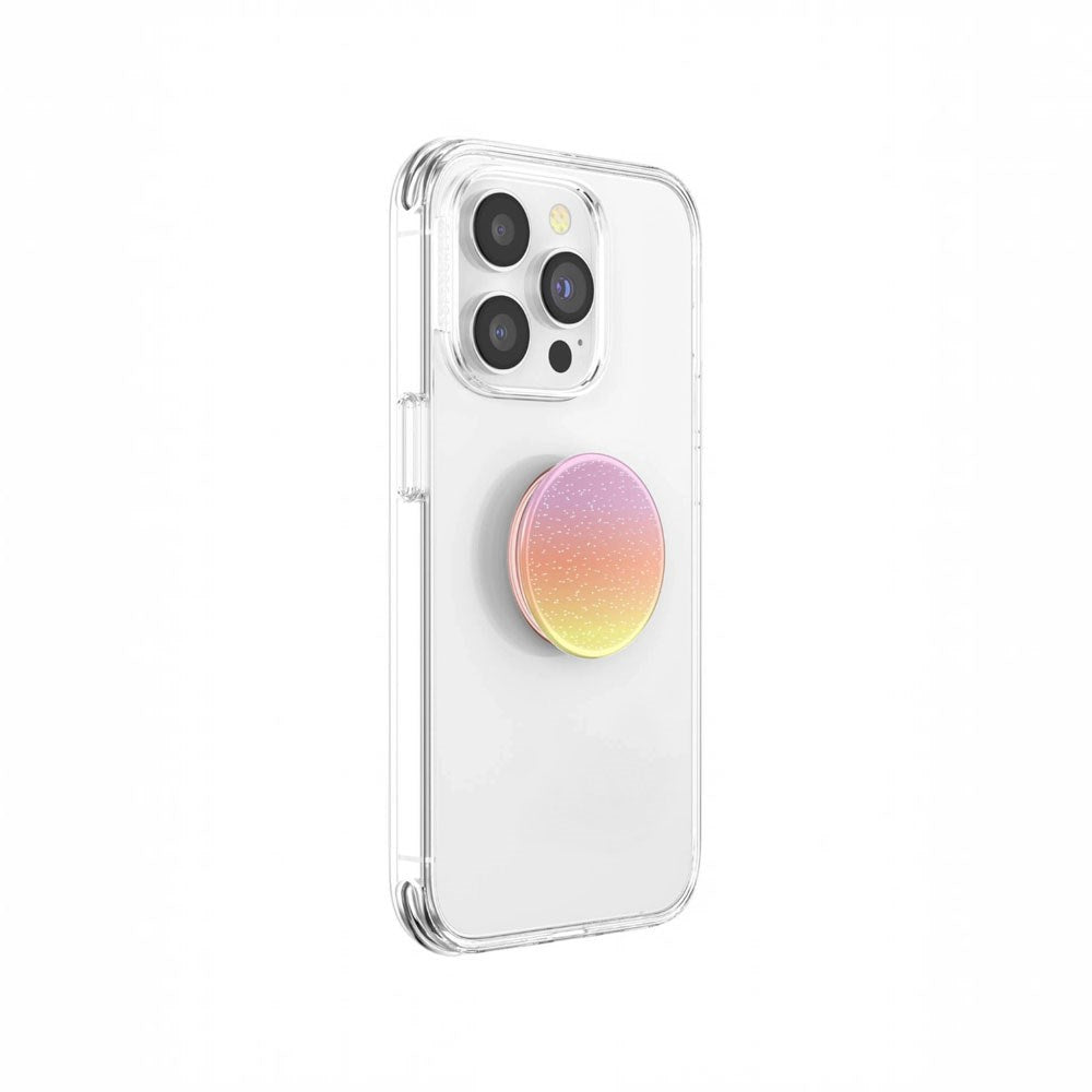 POPSOCKETS PopGrip Removable Grip with Stand Function - Glitter Aura Sunrise