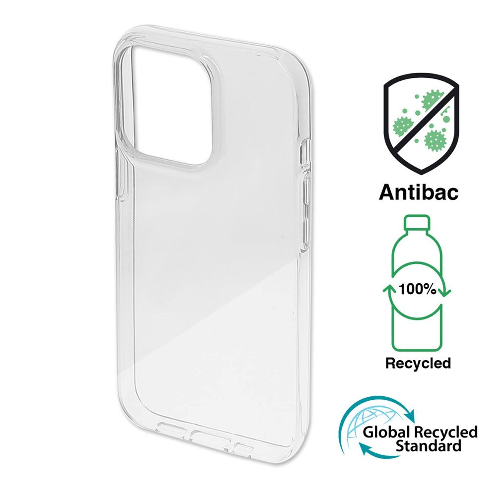 iPhone 14 Plus 4Smarts AntiBac Eco Case - 100% Recycled Plastic - Transparent