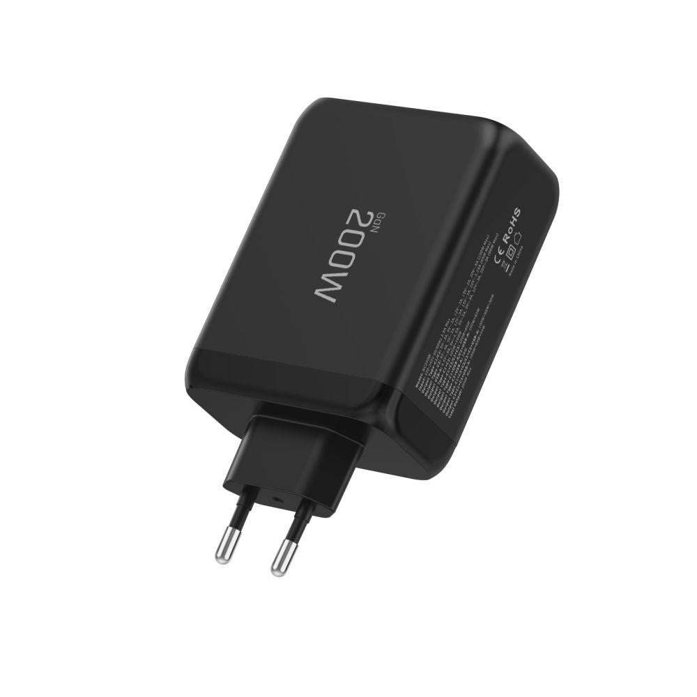 Tech-Protect 200W Wall Charger w. 3x USB-C & 1x USB-A - Black