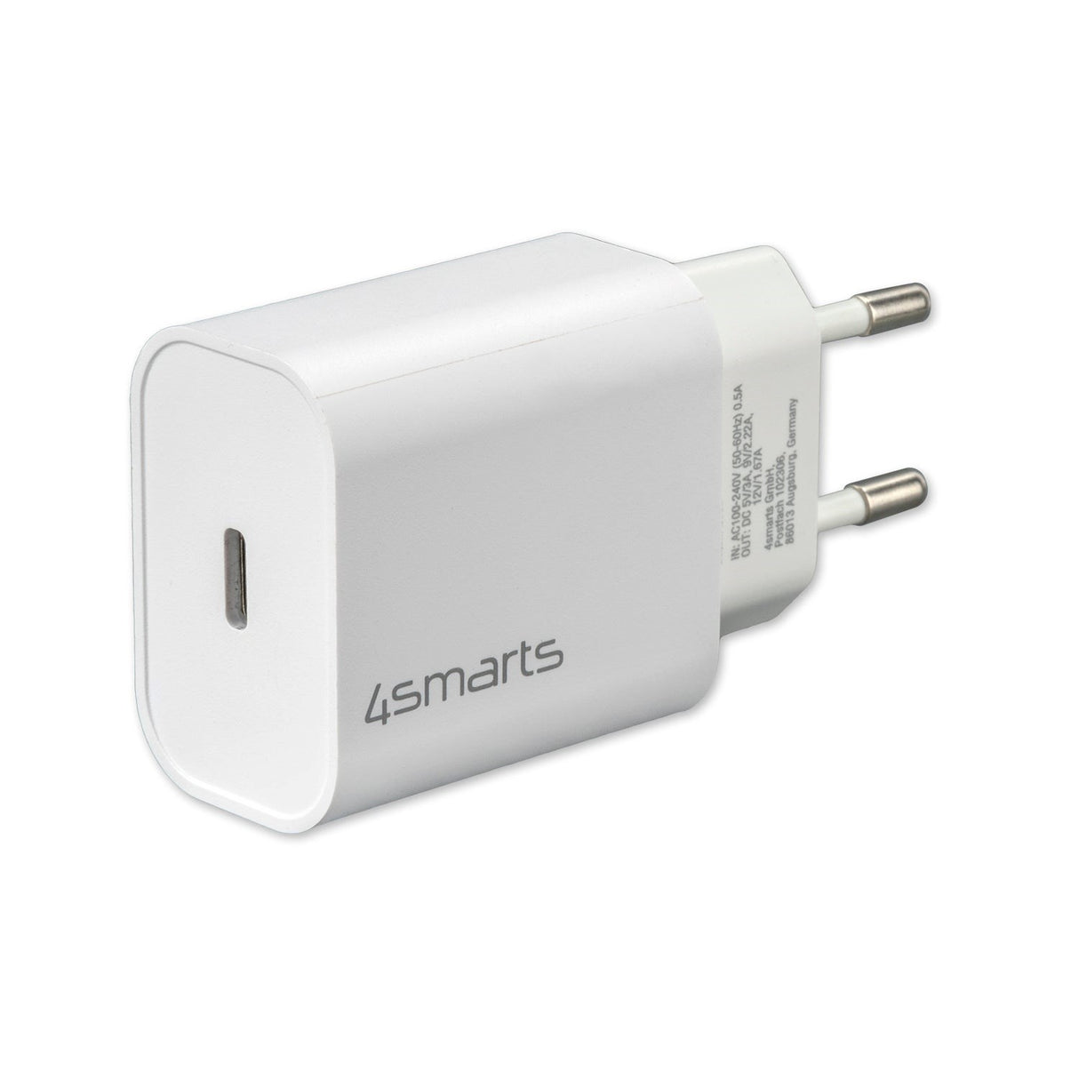 4smarts VoltPlug PD 20W Wall Charger w. USB-C - White