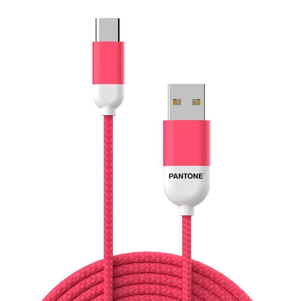 Pantone USB-A to USB-C Cable 12W - 1.5m - Pink