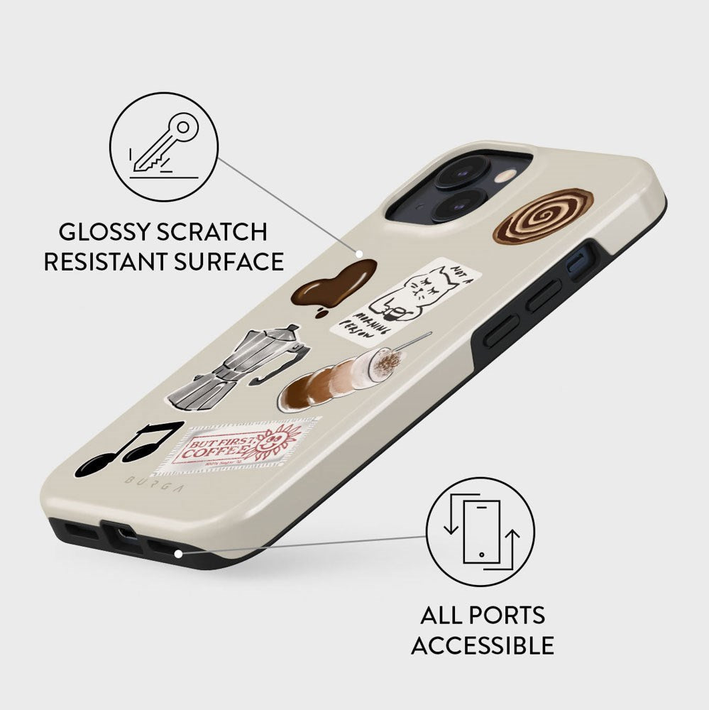 Burga iPhone 15 Tough Fashion Case - Oat Milk Please