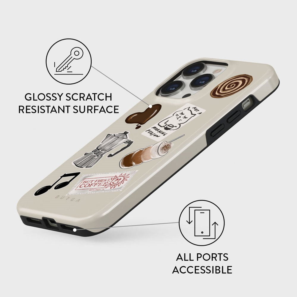 Burga iPhone 14 Pro Tough Fashion Case - Oat Milk Please