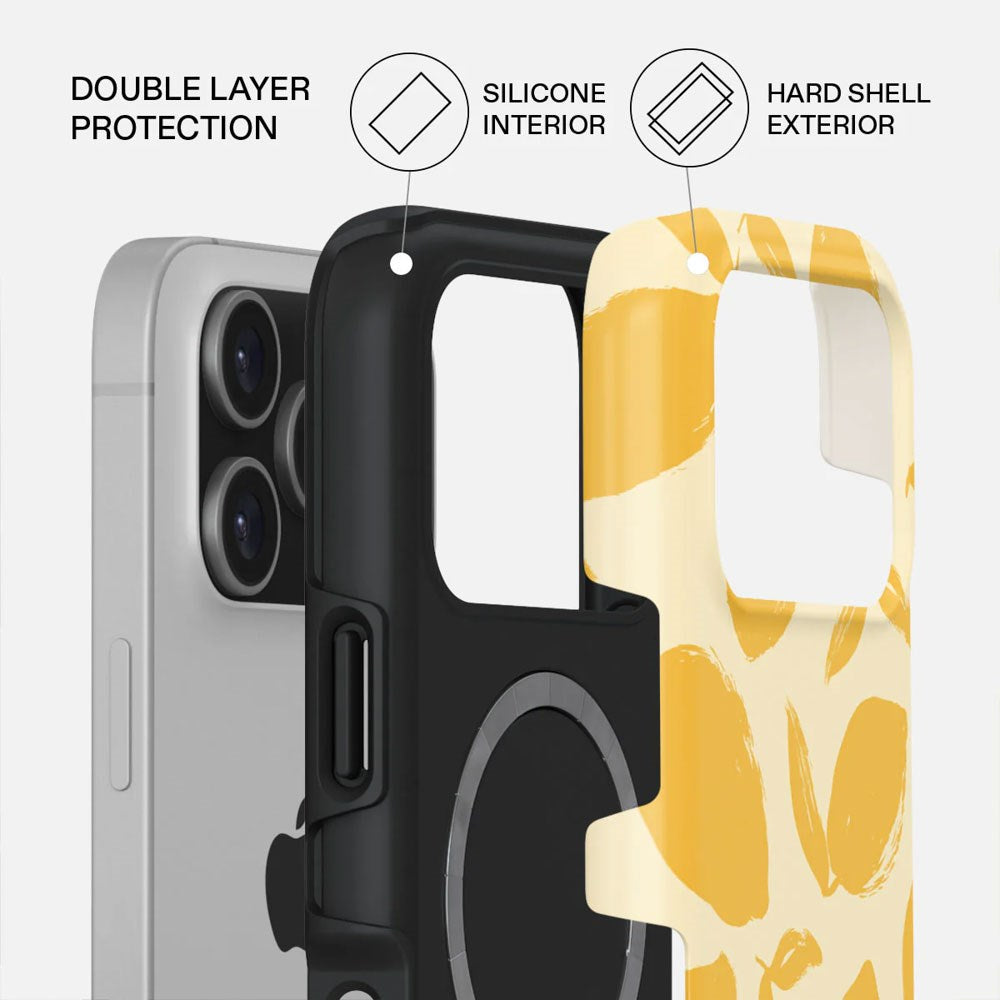 Burga iPhone 17 Pro Tough Fashion Case - MagSafe Compatible - Lemon Tart