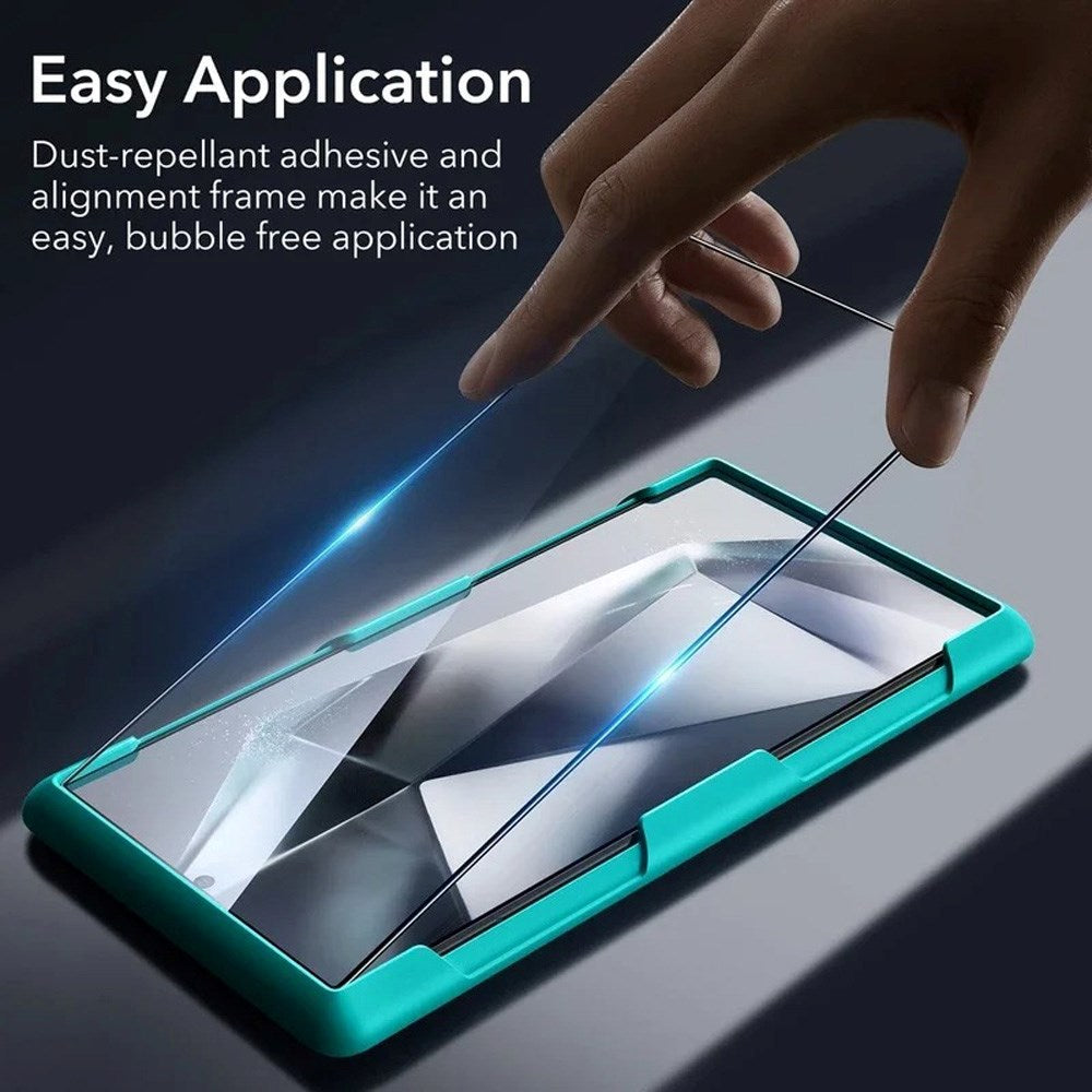 ESR Samsung Galaxy S24 Ultra Tempered Glass Screen Protector with Mounting Frame - Transparent