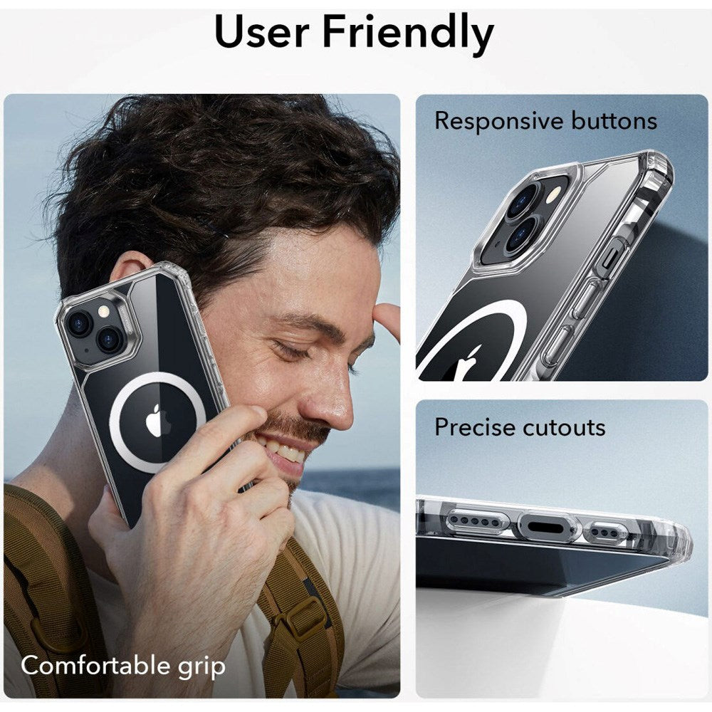 iPhone 15 ESR Air Armor Halolock Case - MagSafe Compatible - Transparent