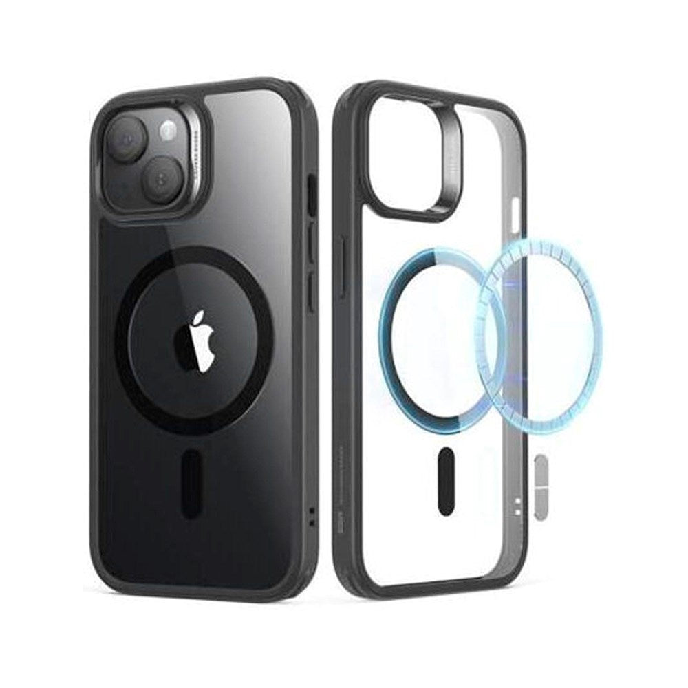 ESR iPhone 15 Classic Hybrid Case - MagSafe Compatible - Transparent / Black