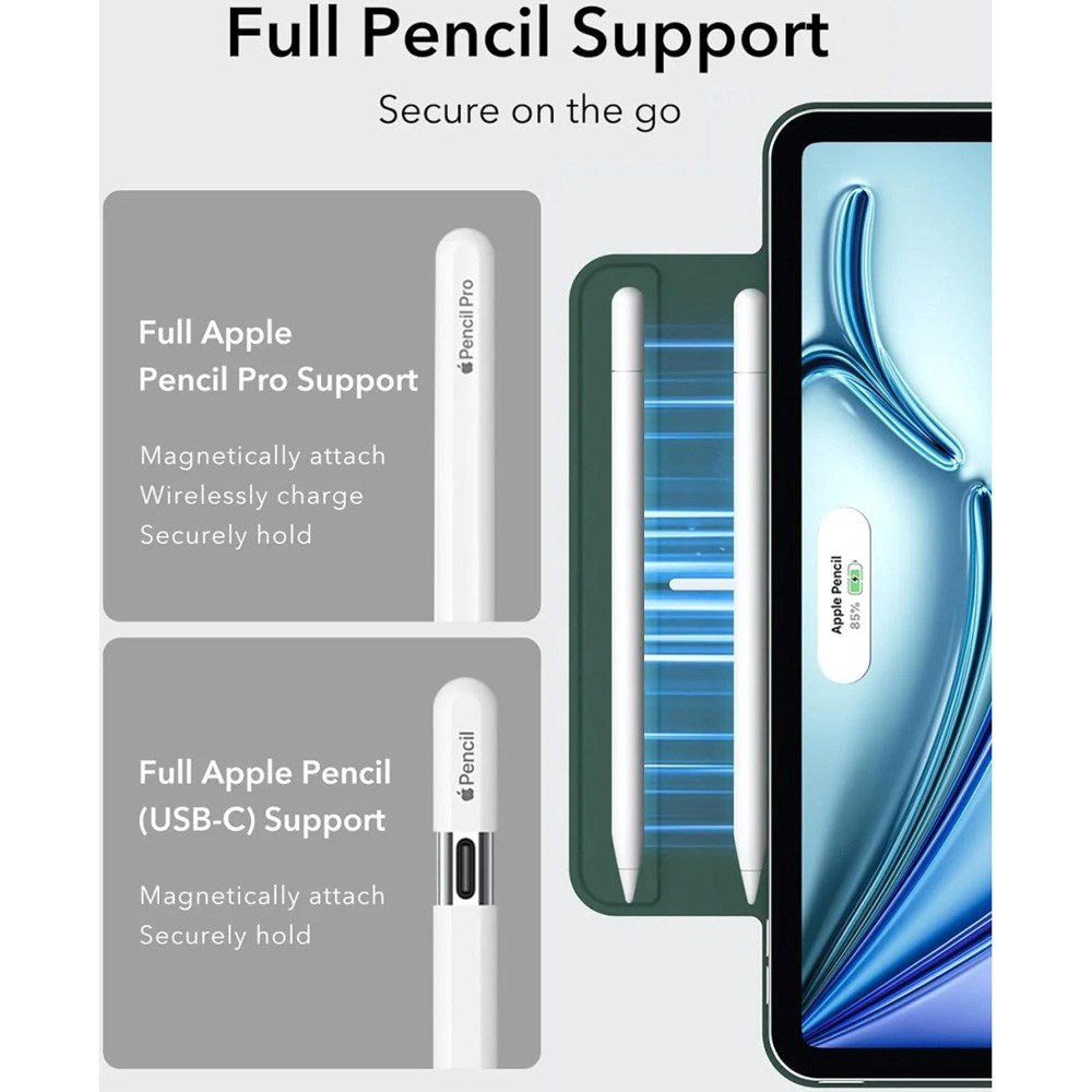 ESR iPad Air 11" (2025 / 2024) / Air 10.9" (2022 / 2020) / Pro 11" (2018) Rebound Magnetic Flip Case - Green