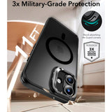 ESR iPhone 16 Classic Hybrid Case with Kickstand - MagSafe Compatible - Matte Black