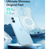 ESR iPhone 16 Zero Clear Flexible Plastic Case - MagSafe Compatible - Matte Blue