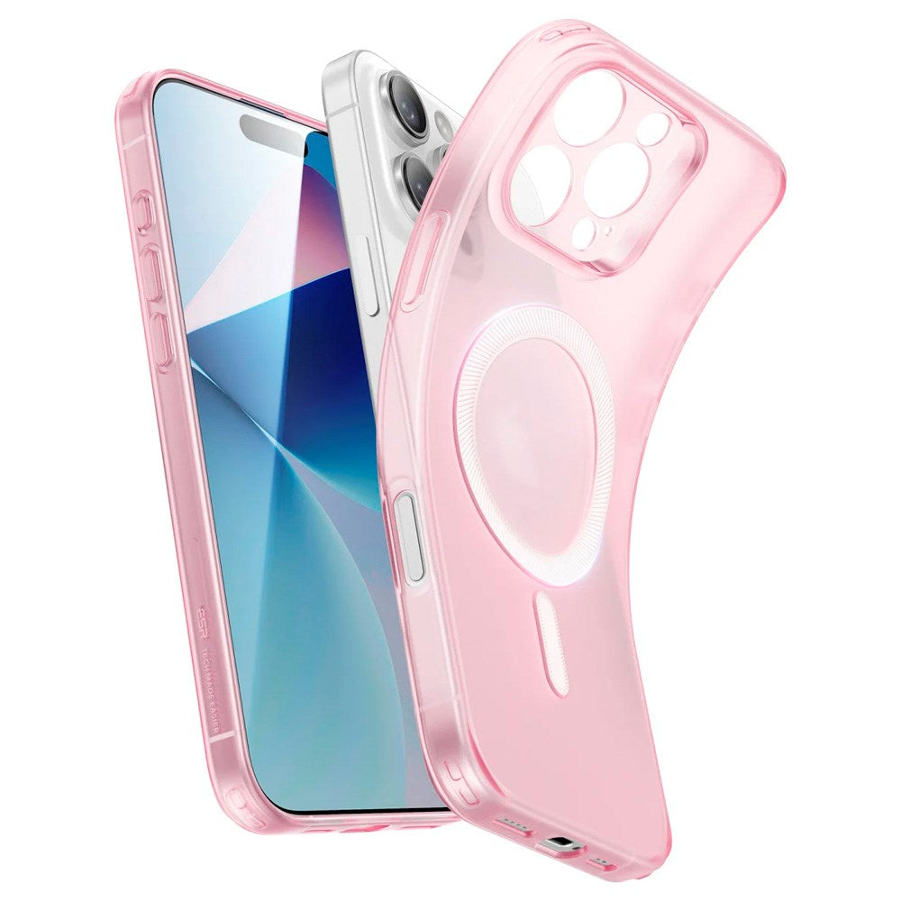 ESR iPhone 16 Pro Zero Clear Flexible Plastic Case - MagSafe Compatible - Matte Pink