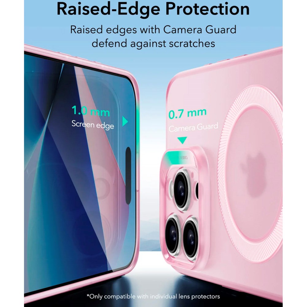 ESR iPhone 16 Pro Zero Clear Flexible Plastic Case - MagSafe Compatible - Matte Pink