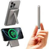ESR Qi2 MagSlim PowerBank with Kickstand - 15W / 5000 mAh - MagSafe Compatible - Titanium