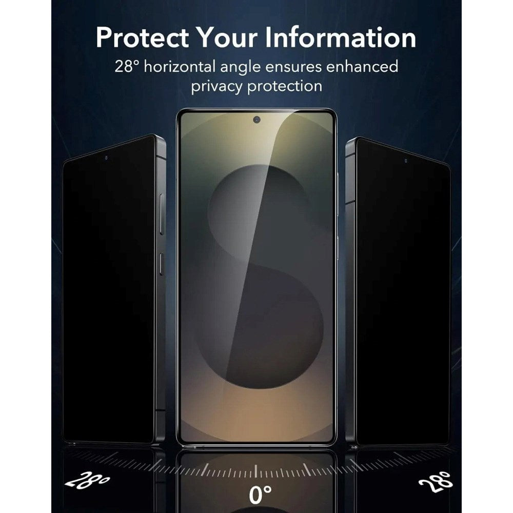 Samsung Galaxy S25 Ultra ESR Privacy Screen Protection Tempered Glass with Mounting Box - Transparent