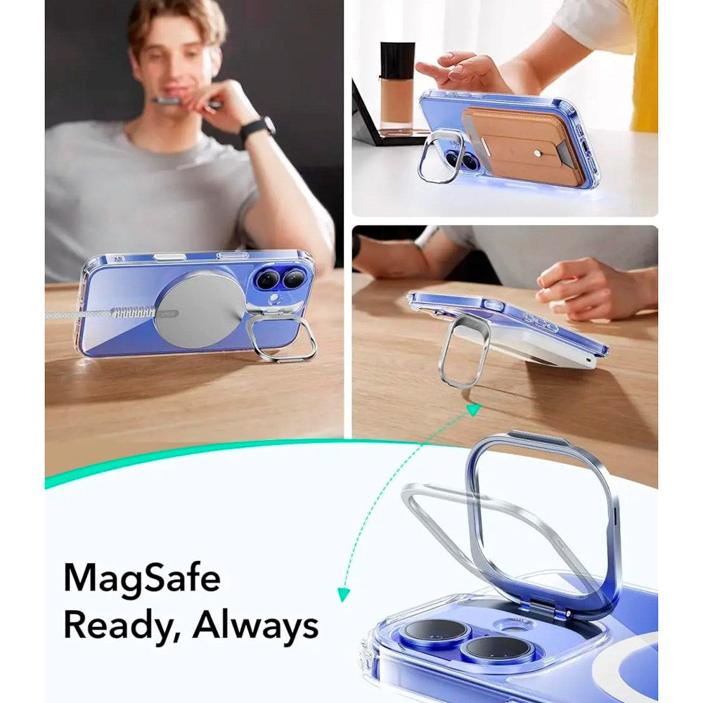 ESR iPhone 16 Plus Classic Hybrid Case with Kickstand - MagSafe Compatible - Transparent