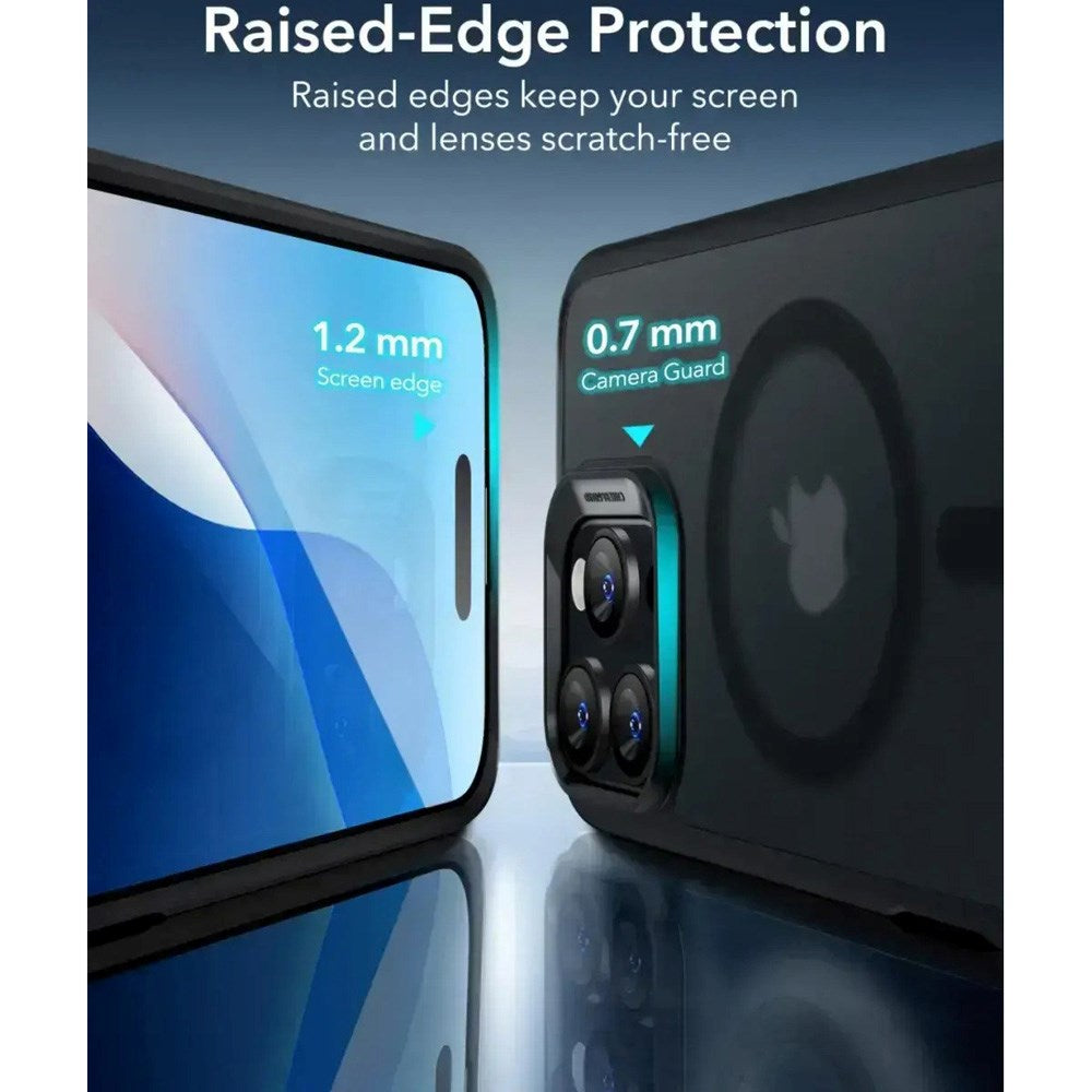 ESR iPhone 16 Pro Max Classic Hybrid Case with Camera Control Button - MagSafe Compatible - Matte Transparent / Black