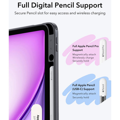 iPad Air 13" (2026 / 2025 / 2024) ESR Flip Hybrid Case - Black