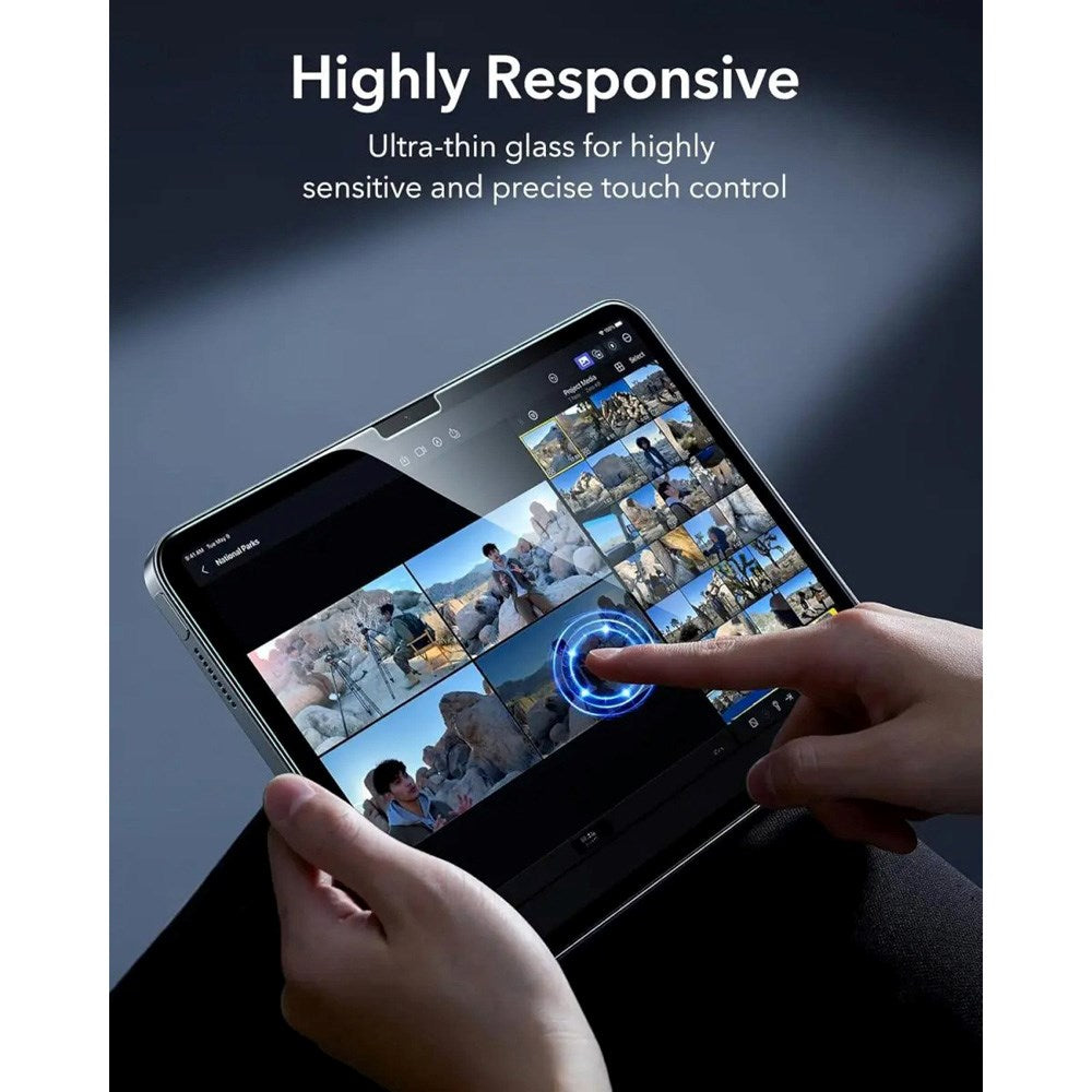 iPad 11" (2025) / 10.9" (2024/2022) ESR Tempered Screen Protector with Mounting Box - 2 pcs. - Transparent