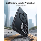 ESR iPhone 17 Classic Hybrid Stash Case with Kickstand - MagSafe Compatible - Matte Black