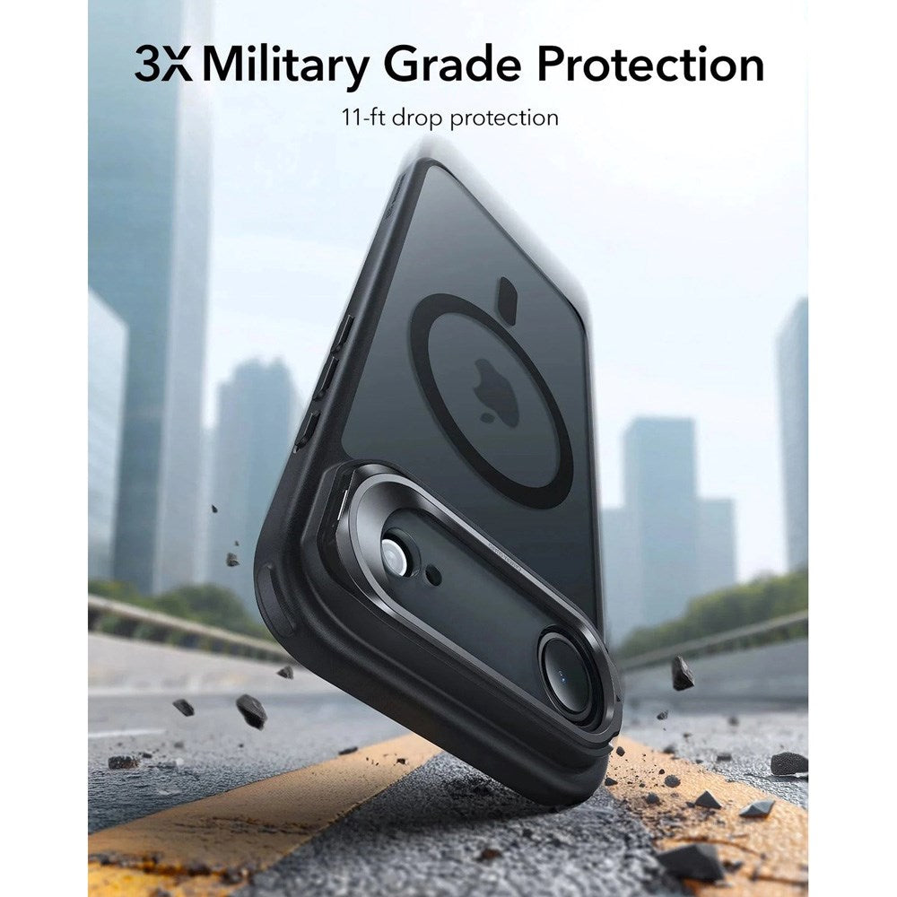 ESR iPhone Air Classic Hybrid Stash Case with Kickstand - MagSafe Compatible - Matte Black
