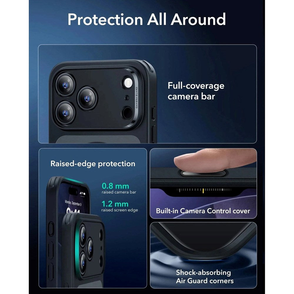 ESR iPhone 17 Pro Max Classic Hybrid Case with Camera Control Button - MagSafe Compatible - Matte Black