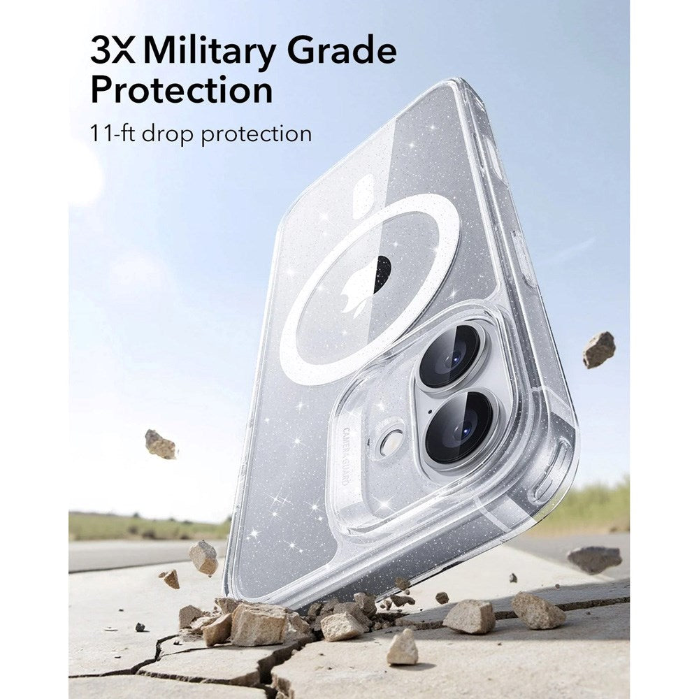 ESR iPhone 17 Classic Hybrid Case with Camera Control Button - MagSafe Compatible - Transparent / Glitter
