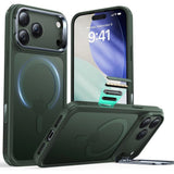 ESR iPhone 17 Pro Classic Hybrid Stash Case with Kickstand - MagSafe Compatible - Matte Green