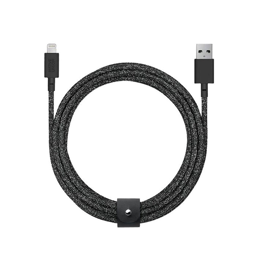 Native Union Belt Cable USB-A to Lightning with leather buckle 3 meters. - Cosmos