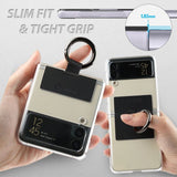 Samsung Galaxy Z Flip4 (5G) Whitestone Clear Case w. Ring - Transparent / Beige