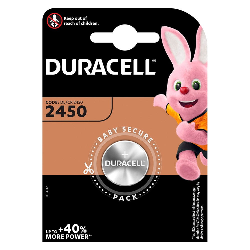 Duracell CR2450 Lithium Button Cell Battery - 1 pc