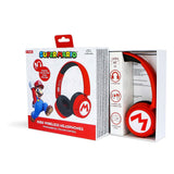Super Mario OTL On-Ear Wireless Headphones for Kids - Red / Black
