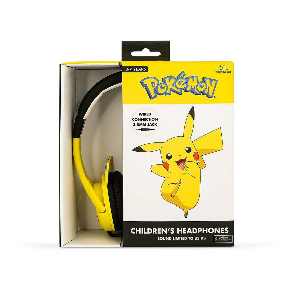Pikachu OTL On-Ear Headphones for Kids with 3D Ears - Max. 85dB - Yellow