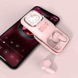 Hello Kitty OTL True Wireless In-Ear Headset with Slide-Up Charging Case - Pink