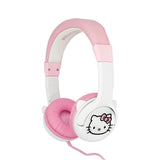 Hello Kitty OTL On-Ear Headphones for Kids with 3D Ears - Max. 85dB - White / Pink