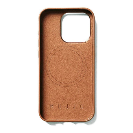 Mujjo iPhone 15 Pro Leather Case - MagSafe Compatible - Brown