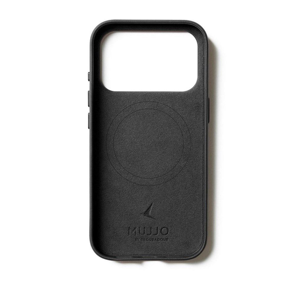 Mujjo iPhone 17 Pro Wallet Leather Case - MagSafe Compatible - Black