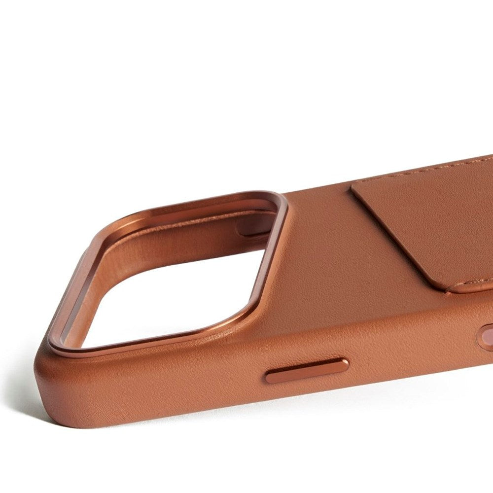 Mujjo iPhone 17 Pro Wallet Leather Case - MagSafe Compatible - Tan